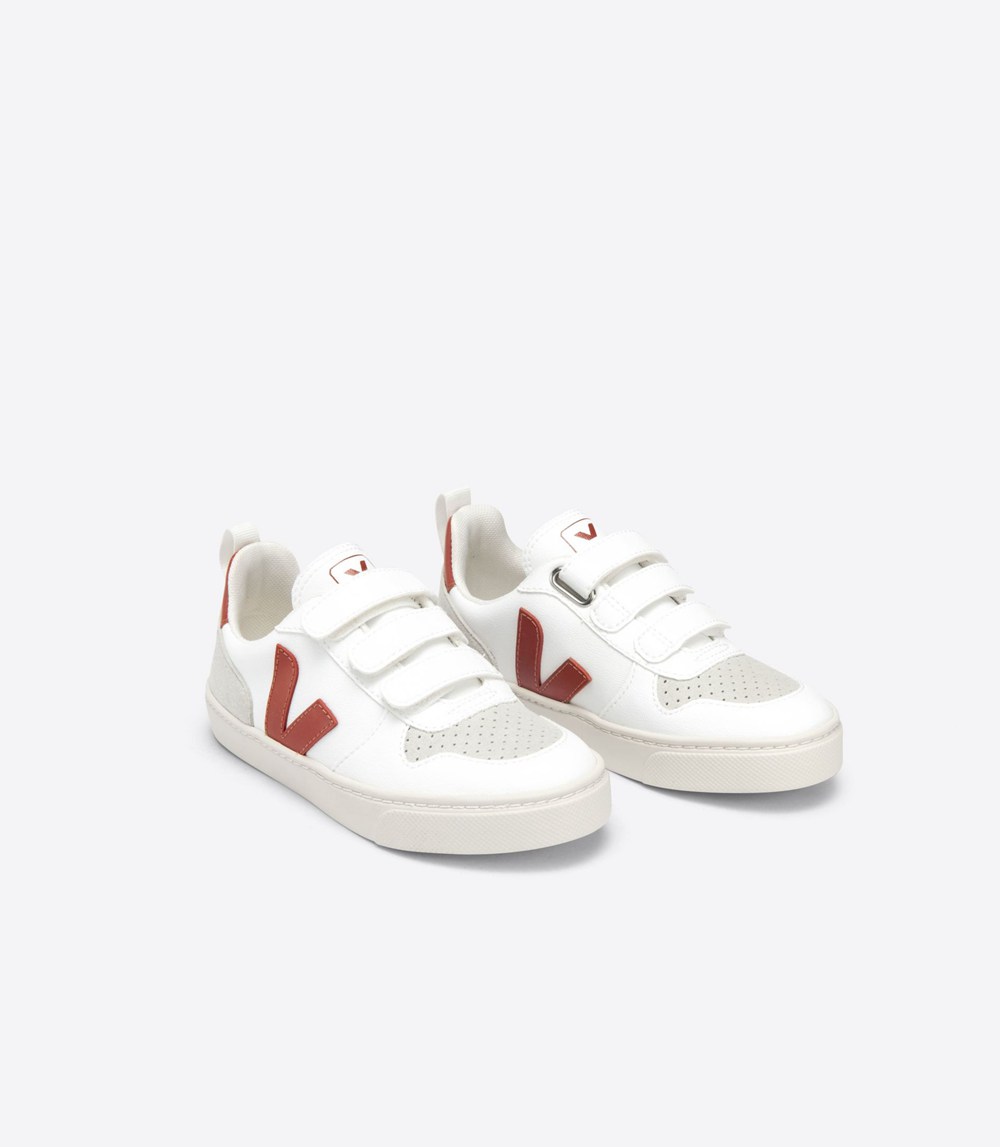 Tenis Veja Niños - V-10 Velcro Cwl - Blancos - 052VNSLKO